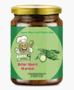 PAPA G Karela ka achar | North Indian Style Karela Pickle | Bitter Gourd Pickle | Karela Pickle | Bitter Gourd Pickles | Homemade Karela Achar |Pack of 1 , 500Gm glass Pack
